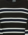 Renkli Çizgili Salaş Triko Tunik  -K. Kahve-Tunik-109-0939-R54