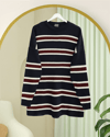 Renkli Çizgili Salaş Triko Tunik -Laci-Tunik-109-0939-R03