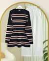 Renkli Çizgili Salaş Triko Tunik -Laci-Tunik-109-0939-R03
