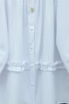 Robadan Lastikli Eteği Fırfırlı Düğmeli Poplin Tunik -Beyaz-Tunik-398-11020-R02