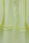 Robadan Lastikli Eteği Fırfırlı Düğmeli Poplin Tunik -Sarı-Tunik-398-11020-R22
