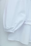 Robadan Lastikli Eteği Fırfırlı Düğmeli Poplin Tunik -Beyaz-Tunik-398-11020-R02