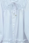 Robadan Lastikli Eteği Fırfırlı Düğmeli Poplin Tunik -Beyaz-Tunik-398-11020-R02