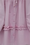 Robadan Lastikli Eteği Fırfırlı Düğmeli Poplin Tunik -Pembe-Tunik-398-11020-R20