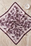 Sakura Çiçeği Desenli Soft Eşarp -Mürdüm