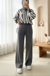 Salaş Triko Pantolon -Füme-Salaş Pantolon-295-2126-R18