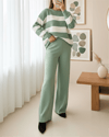 بنطلون تريكو كاجوال - أخضر مائي-Pantolon-295-2126-R36