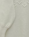 Şerit Ve Ponpon Detaylı Yuvarlak Yaka Yumoş Triko Tunik -Ekru-Kazak-295-4512-R07