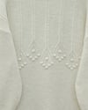 Şerit Ve Ponpon Detaylı Yuvarlak Yaka Yumoş Triko Tunik -Ekru-Kazak-295-4512-R07