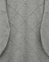 Taş Detaylı Kare Desenli Triko Tunik -Gri-Tunik-295-1013-R11