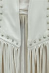 Taş Detaylı Püsküllü Droplu Süet Yelek -Taş-Yelek-286-1806-R43