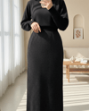 Taşlı Beli Lastikli Kalem Etek -Siyah-Etek-307-012285-R01