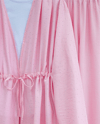Taşlı Bol Paça Pantolonlu Tünel Bağcıklı Kimono Takım -Pembe-Takım-111-40683-R20