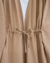 Taşlı Bol Paça Pantolonlu Tünel Bağcıklı Kimono Takım -Vizon-Takım-111-40683-R23