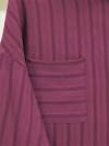 Tek Cepli Kolu Katlamalı Oval Kesim Gömlek -Bordo-Gömlek-317-2417-R04