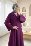 Tek Düğmeli Etekli Keçe Takım -Mürdüm-Takım-307-0024-R09