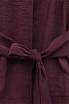 Tek Düğmeli Kuşaklı Etekliİkili Takım -Bordo-Takım-223-3088-R04