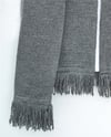 Tek Düğmeli Saçaklı Yumoş Triko Hırka   -Füme-Hırka-295-4502-R18