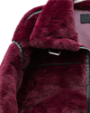 Ters Detay Peluş Lamineli Deri Detaylı Mont -Bordo-Mont-348-2655-R04