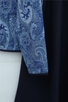 Top Düğme Etnik Desen Etekli Krep Takım -Laci-Takım-349-8077-R03