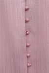Top Düğmeli V Yaka Jakarlı Krinkıl Tunik  -Pembe-Tunik-346-3092-R20