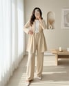 Tünel Bağcıklı Ayrobin Kimono Takım -Bej-Takım-349-7073-R56