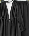 Tünel Bağcıklı Ayrobin Kimono Takım -Siyah-Takım-349-7073-R01