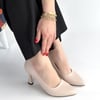 Ulba Bej Cilt Stiletto Ayakkabı