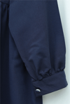 V Yaka Bağlamalı Yakası Fırfırlı Çiçek Nakışlı Poplin Tunik -Laci-Tunik-349-8051-R03