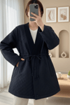 V Yaka Beli Bağcıklı Cepli Düğmeli Kap -Laci-Trençkot-253-12983-R03