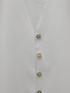 Gömlek-V Yaka Boydan Düğmeli Poplin Gömlek  -Beyaz-120-1603-R02