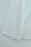 V Yakası Çift Kat 2 İplik Penye Bluz -Beyaz-Bluz-253-13139-R02