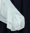 Volanlı Kolu Lastikli Bluz -Beyaz-Bluz-307-0087-R02