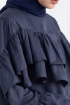 Volanlı Kolu Lastikli Bluz -Laci-Bluz-307-0087-R03
