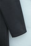 Yakalı  Düğmeli Beli Bağlamalı Penye Elbise  -Siyah-Elbise-349-5326-R01