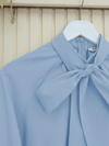 Yakası Bağcıklı Kolları ve Eteği Pliseli Tunik -Bebe Mavi-Tunik-223-3041-R32