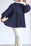 Yakası Bağcıklı Kolları ve Eteği Pliseli Tunik -Laci-Tunik-223-3041-R03