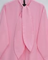 Gömlek-Yakası Bağlamalı Düğmeli Oversize Gömlek -Pembe-120-1637-R20