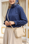 Yakası Büzgülü Bluz     -Laci-Bluz-111-20840-R03