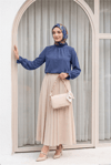 Yakası Büzgülü Bluz     -Laci-Bluz-111-20840-R03