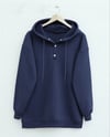 Yakası Çıtçıtlı Kapşonlu Şardonlu Üç İplik Sweat -Laci-Sweatshirt-349-5162-R03