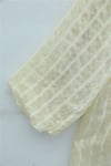 Yakası Fırfırlı Balon Kol Biritli Gofre Gömlek -Açık Sarı-Tunik-307-0122-R75