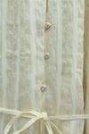 Yakası Fırfırlı Balon Kol Biritli Gofre Gömlek -Açık Sarı-Tunik-307-0122-R75