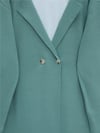 Yakası Kürklü Çift Düğmeli Uzun Triko Hırka -Mint-Hırka-295-2407-R24