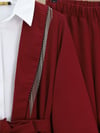 Yakası Metal Püsküllü Kemerli Ceket Pantolon Takım -Bordo-Takım-349-5023-R04