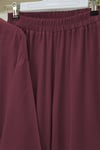 Yakası Taşlı Belden Bağlamalı Pantolonlu Takım -Bordo-Takım-414-5524-R04