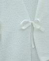 Yandan Bağlamalı Buklet Kimono   -Beyaz-Ceket-253-12961-R02