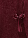 Yandan Bağlamalı Buklet Kimono  -Bordo-Kimono&Kaftan-253-12961-R04