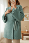 Yandan Bağlamalı Buklet Kimono   -Mint-Ceket-253-12961-R24