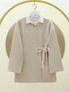 Yandan Bağlamalı Buklet Kimono -Taş-KİMONO&KAFTAN-253-12961-R43